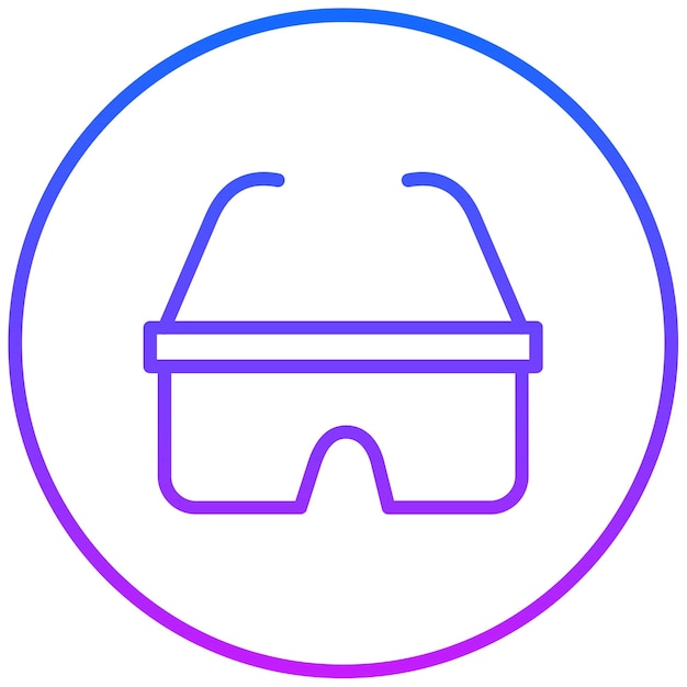Ilustración vectorial de las gafas de seguridad