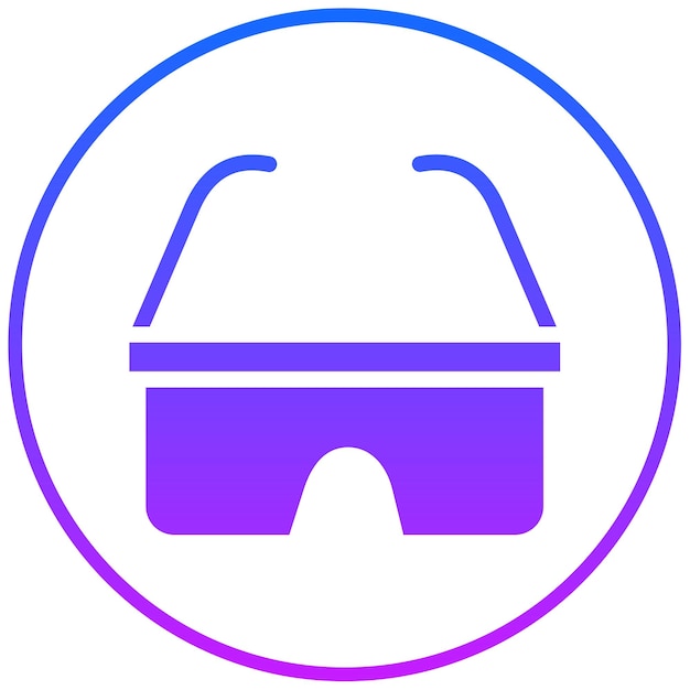 Ilustración vectorial de las gafas de seguridad