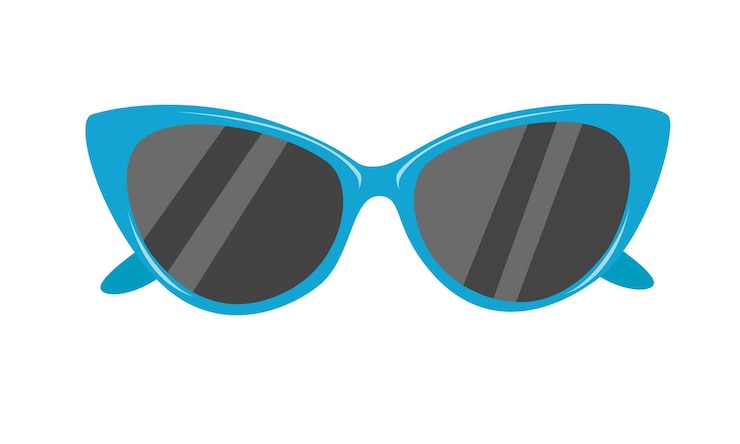 Vector ilustración vectorial de gafas de sol elemento de verano moda de gafas vector plano de dibujos animados aislado