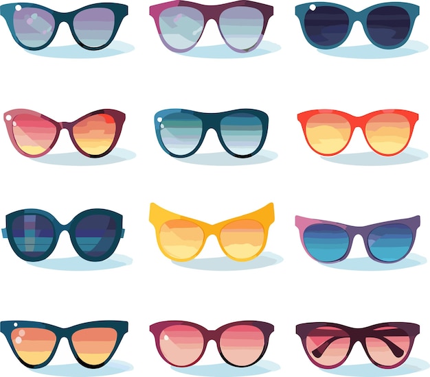 Ilustración vectorial de las gafas de sol de Groovy