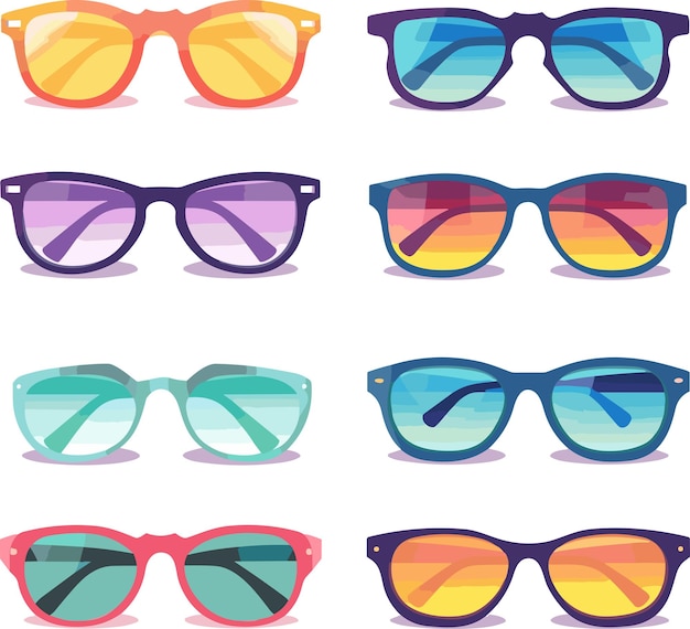 Ilustración vectorial de las gafas de sol de Groovy