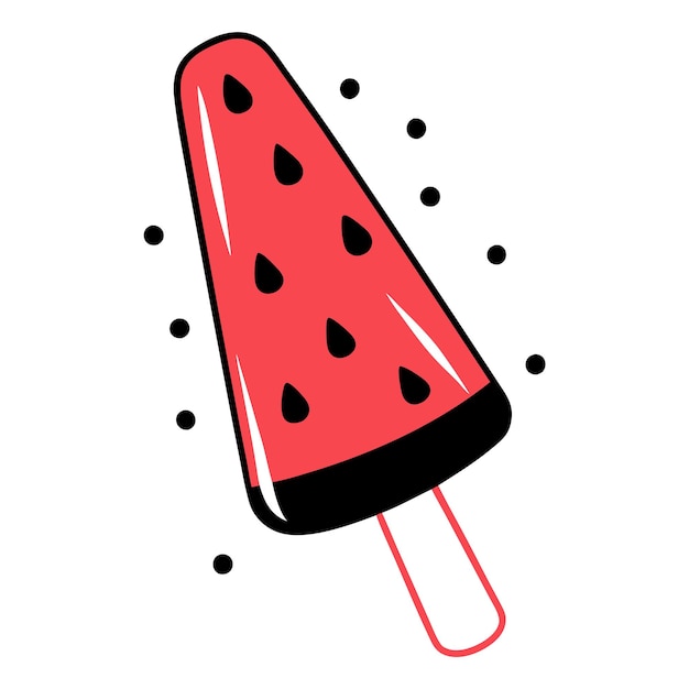 Ilustración vectorial de la galleta de sandía 1