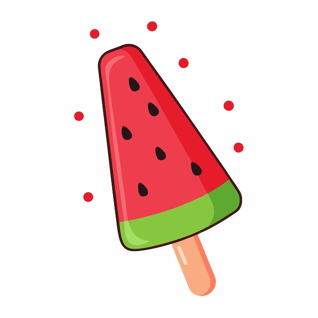 Ilustración vectorial de la galleta de sandía 4