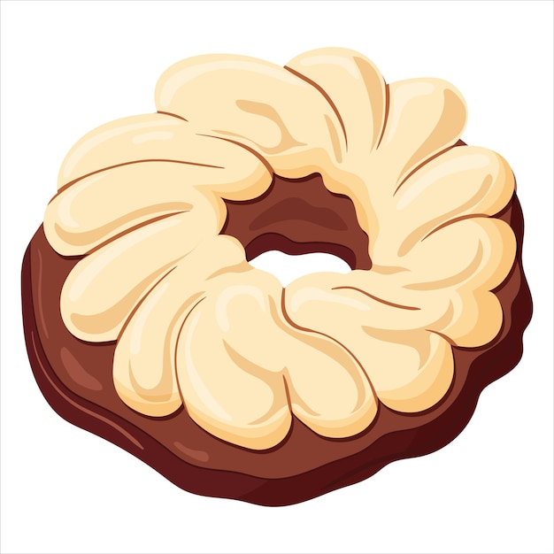 Vector ilustración vectorial de galletas y dulces sobre un fondo blanco