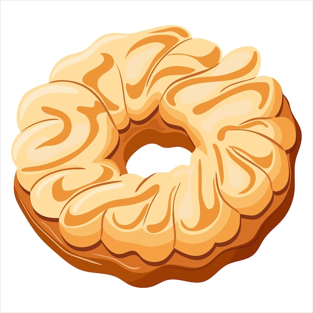 Vector ilustración vectorial de galletas y dulces sobre un fondo blanco