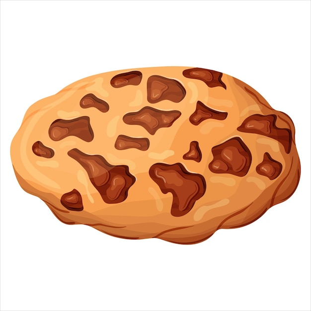 Ilustración vectorial de galletas y dulces sobre un fondo blanco