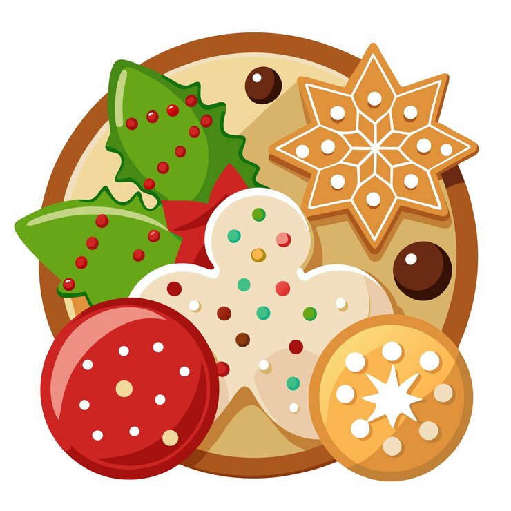 Vector ilustración vectorial de las galletas de navidad