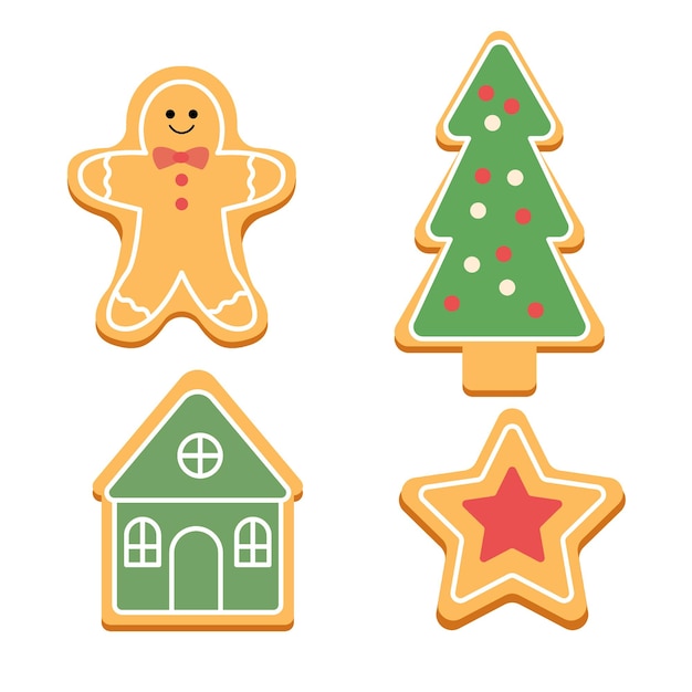 Ilustración vectorial de las galletas de Navidad