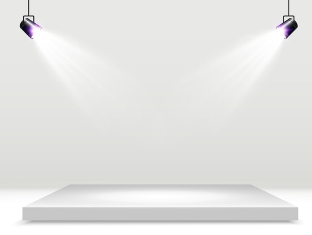 Ilustración vectorial para los ganadores de premios Pedestal o plataforma para honrar a los ganadores del premio