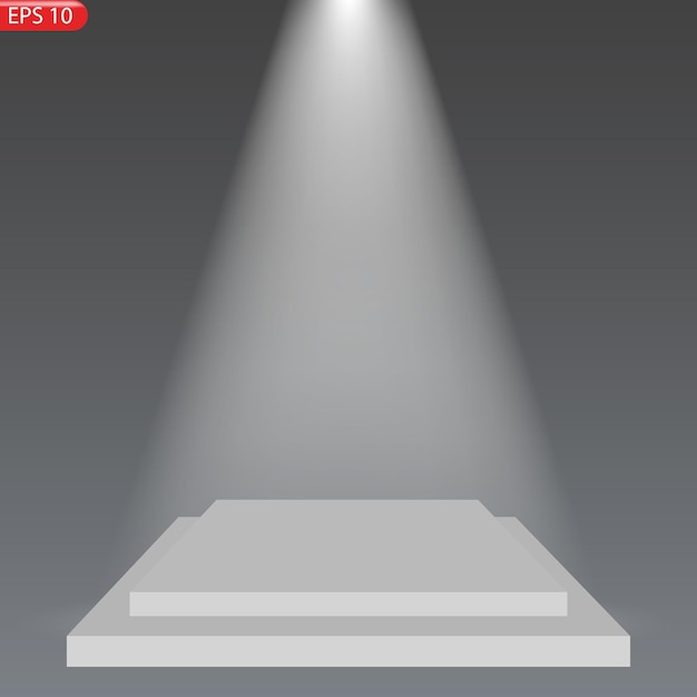 Ilustración vectorial para los ganadores de premios Pedestal o plataforma para honrar a los ganadores del premio
