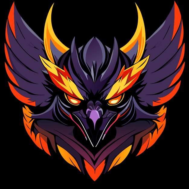 Vector ilustración vectorial de la garuda oscura