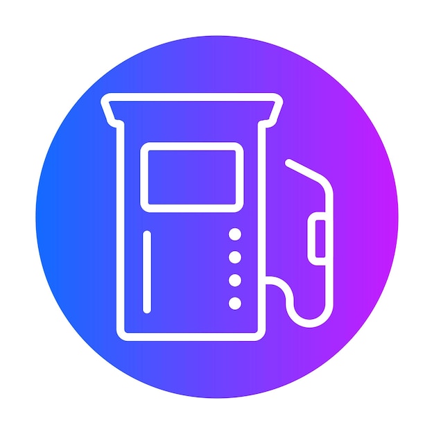 Ilustración vectorial de la gasolinera