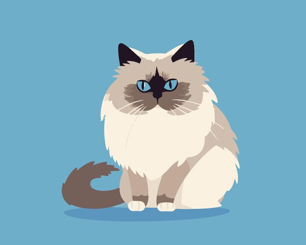 Vector ilustración vectorial de un gato americano lindo