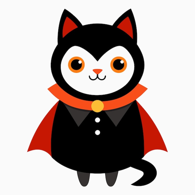 Ilustración vectorial del gato de Halloween