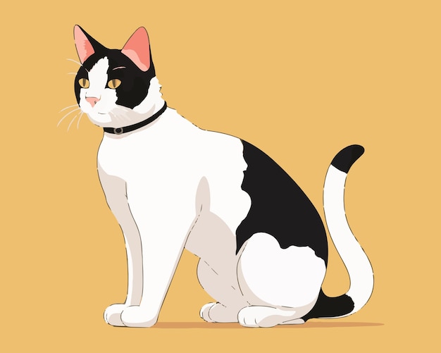 Vector ilustración vectorial de un gato lindo