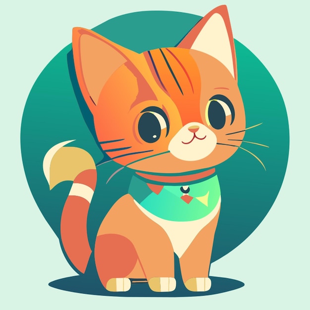 Vector ilustración vectorial de un gato lindo