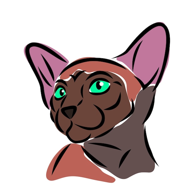 Ilustración vectorial de un gato