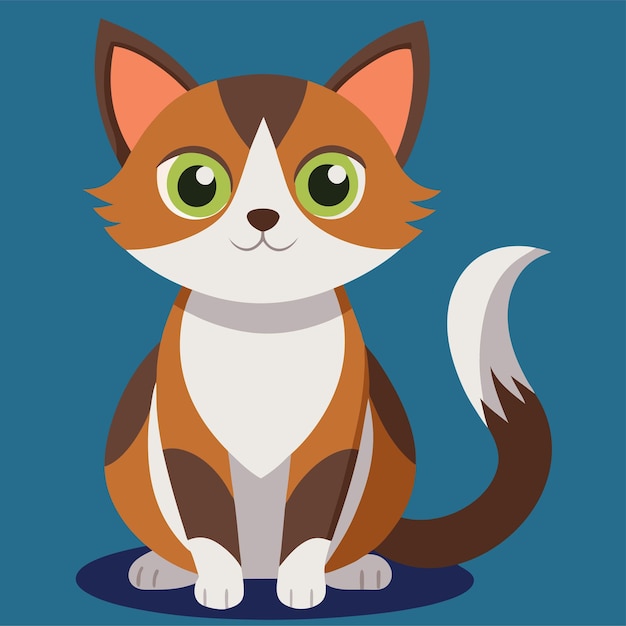 Ilustración vectorial de gatos muy bonita