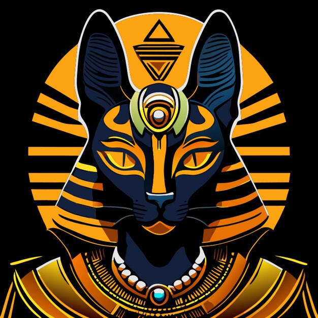 Vector ilustración vectorial de gatos ptah