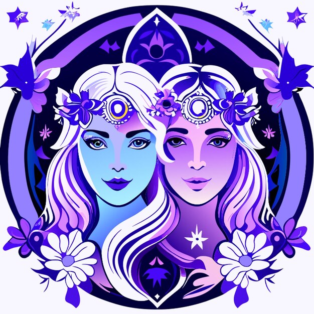 Vector ilustración vectorial de gemini