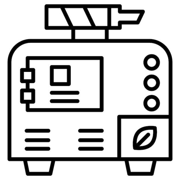 Ilustración vectorial del generador ecológico