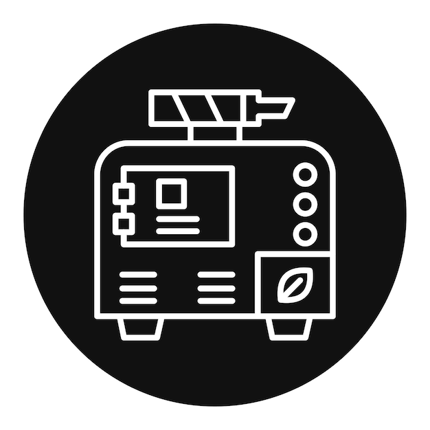 Ilustración vectorial del generador ecológico