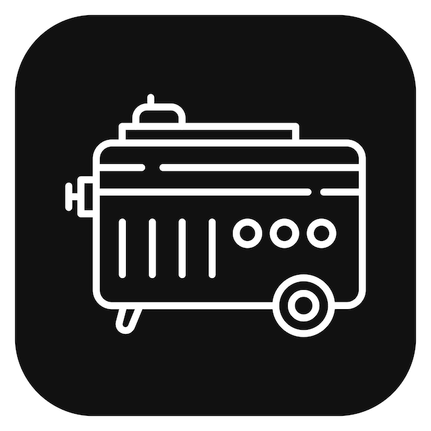 Ilustración vectorial del generador eléctrico