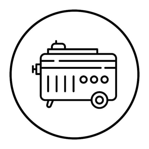 Ilustración vectorial del generador eléctrico