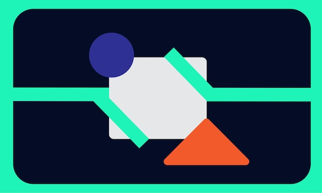 Ilustración vectorial geométrica gráficos de marcos mínimos