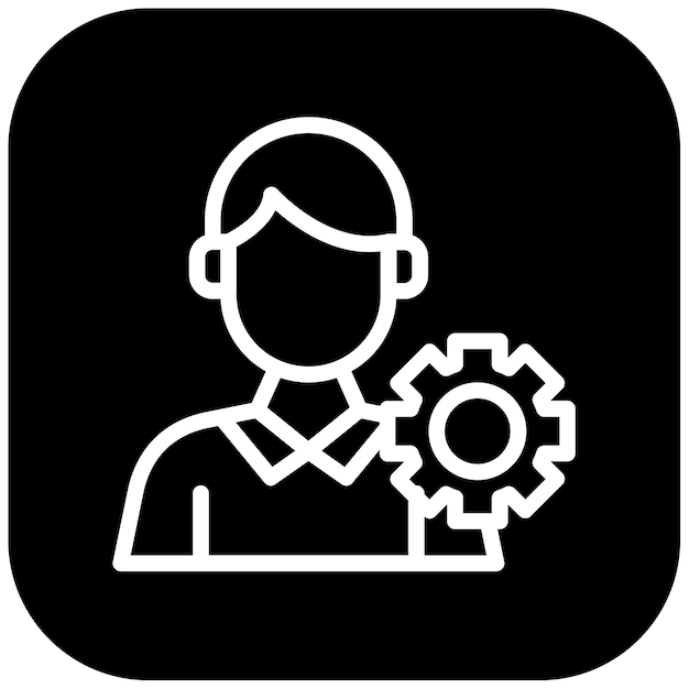 Ilustración vectorial del gerente de proyecto masculino