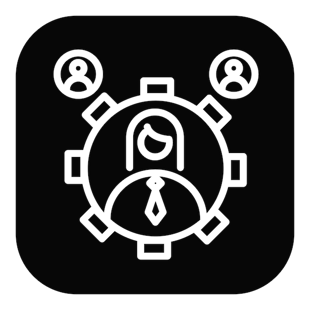 Ilustración vectorial del gerente de recursos humanos