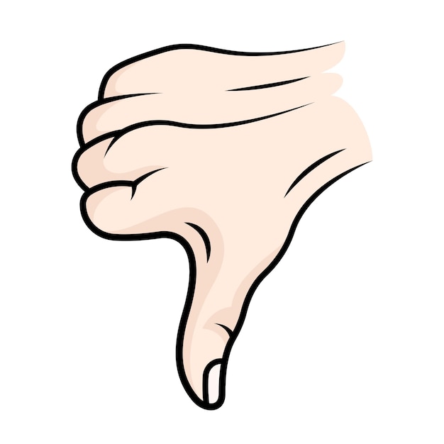 Ilustración vectorial del gesto con la mano sobre un fondo blanco