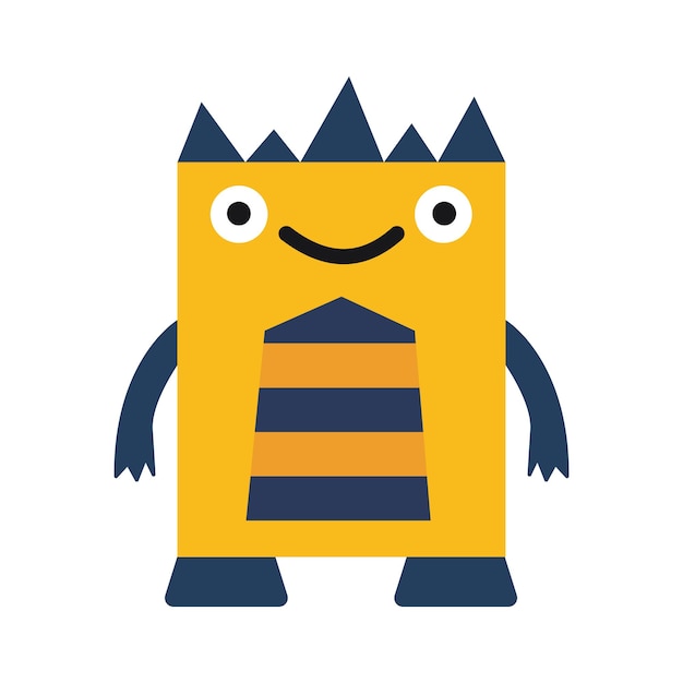 Ilustración vectorial gigante amarillo lindo