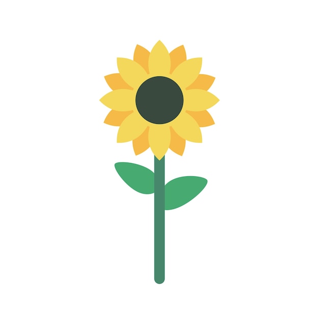Ilustración vectorial de girasol