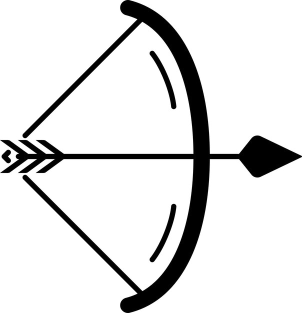 Ilustración vectorial de glifo sólido de Archer