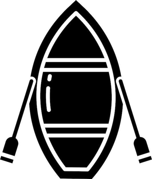 Ilustración vectorial de glifo sólido de un barco