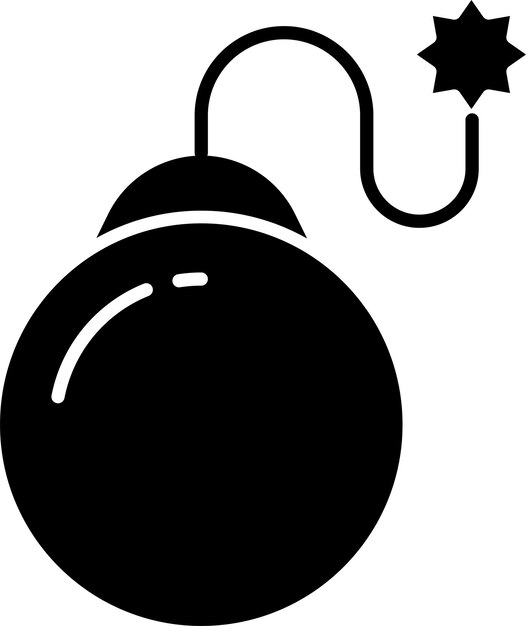 Ilustración vectorial de glifo sólido de la bomba