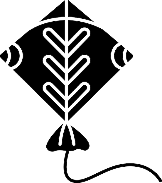 Ilustración vectorial de glifo sólido de cometa