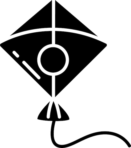 Ilustración vectorial de glifo sólido de cometa