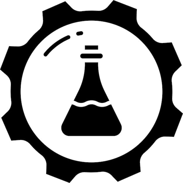 Ilustración vectorial de glifo sólido de la configuración del frasco