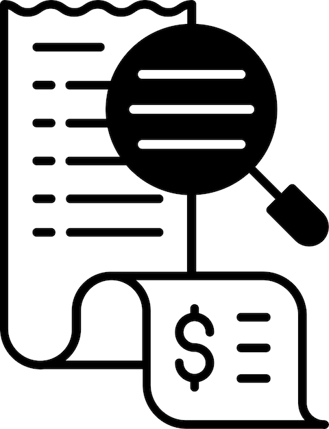 Ilustración vectorial de glifo sólido escaneado por Bill