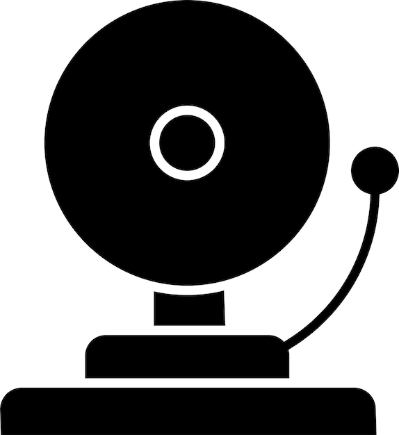Ilustración vectorial de glifo sólido de la escuela Bell