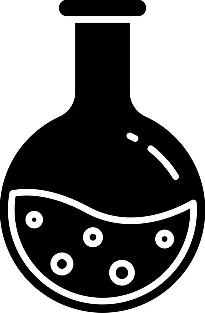 Ilustración vectorial de glifo sólido del frasco