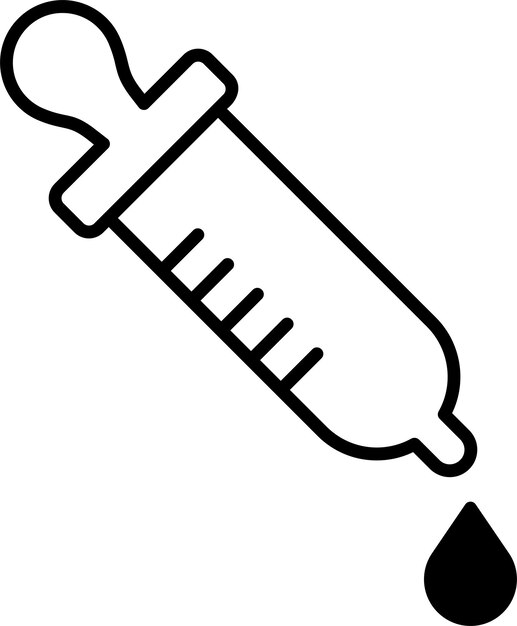 Ilustración vectorial de glifo sólido de goteo