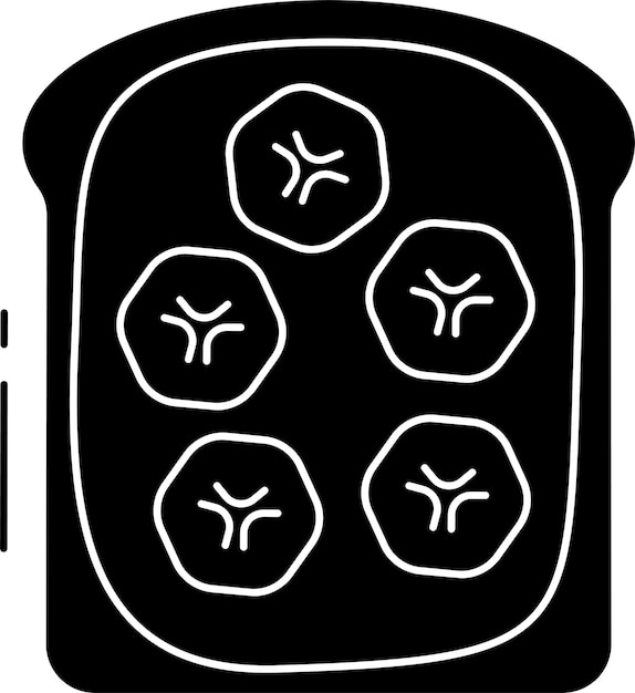 Ilustración vectorial de glifo sólido de mantequilla de maní de plátano