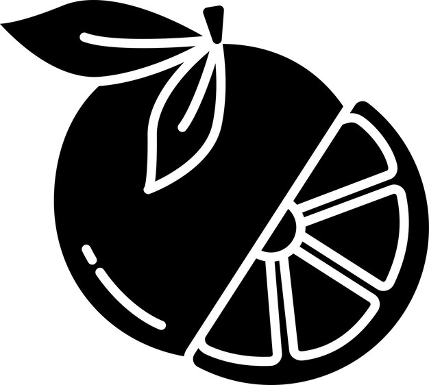 Ilustración vectorial de glifo sólido naranja