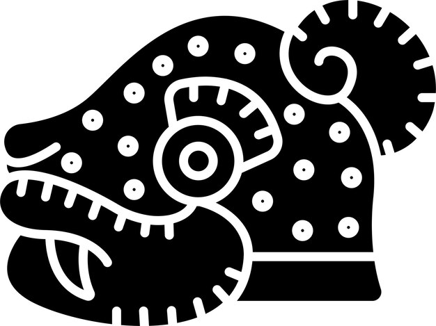 Ilustración vectorial de glifo sólido de Ocelot