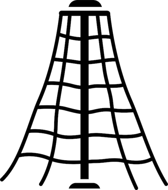 Ilustración vectorial de glifo sólido de la pirámide
