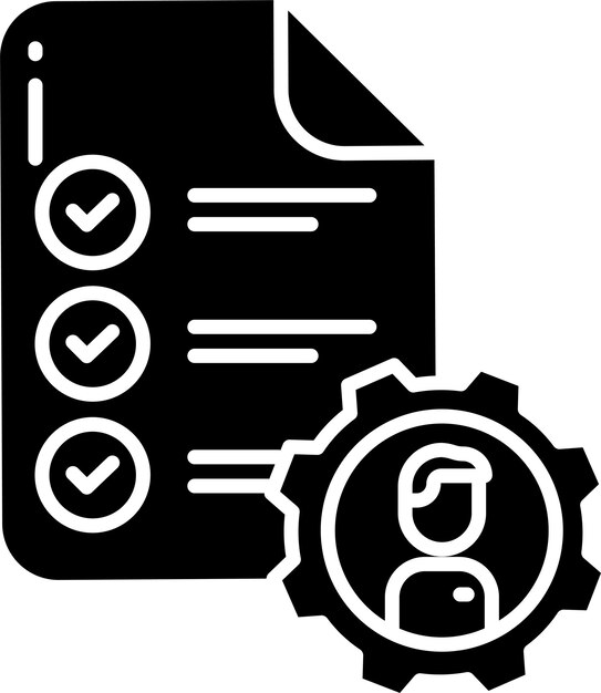 Ilustración vectorial de glifo sólido del proyecto