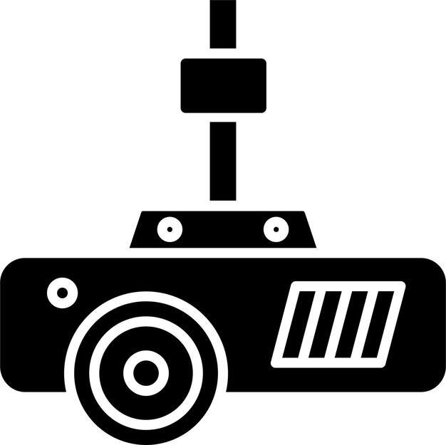 Ilustración vectorial de glifo sólido del proyector
